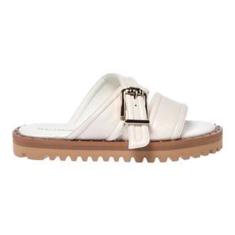 Baldinini Leather Mule - female - Baldinini - Sliders - White - 8 UK - Shoes