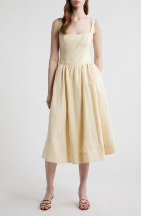 Reformation Janu Linen Sundress in Sugar at Nordstrom, Size 12