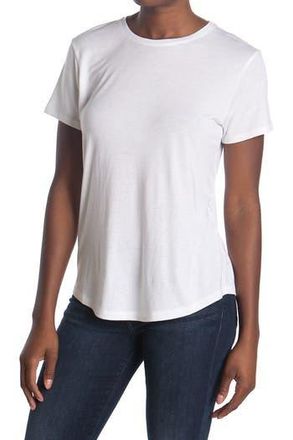 Vince Crew Neck Shirttail T-Shirt in White at Nordstrom Rack, Size X-Small