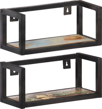 vidaXL Vidaxl - Estantes De Pared 2 Unidades 40 Cm Madera Maciza Reciclada