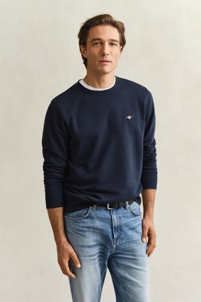 GANT Men Shield Crew Neck Sweatshirt (XXXL) EVENING BLUE
