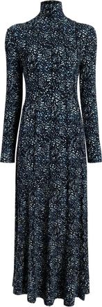 Proenza Schouler Abito lungo Mabel a collo alto - Blu