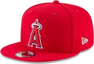 New Era Mens Los Angeles Angels Basic Snapback Hat In Red