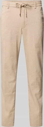 HUGO BOSS Modern Fit Straight Leg Hose aus Leinen-Mix Modell KANE1 in Beige, Gr&ouml;&szlig;e 30/32