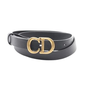 Dior Pre-owned Belts, female, Black, Size: ONE SIZE Pre-owned Saddle Leather Belt