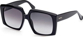 Max Mara MM0024 01B Womens Sunglasses Black Size 56