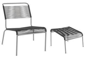 Schubiger M&ouml;bel Spaghetti-Lounger + Hocker S&auml;ntis