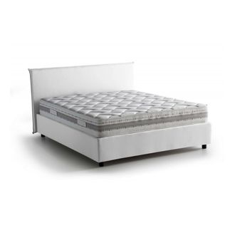 Talamo Italia Talamo Italia Cama Matrimonial Brenda, Cama Contenedor Con Revestimiento De Tela, 100% Made In Italy, Apertura Frontal, Con Colch&oacute;n Cm 160x200 Incluid