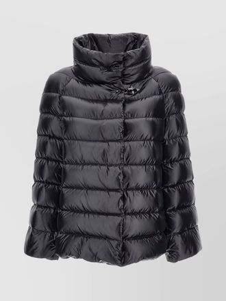 Fay high collar quilted jacket with shiny finish