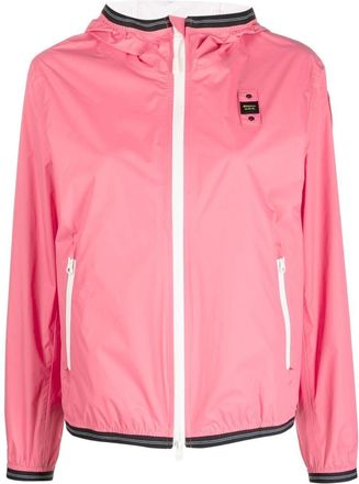 Blauer logo-patch bomber jacket - women - Polyamide - L - Pink