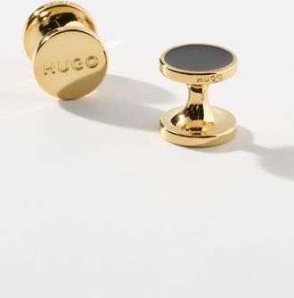 HUGO BOSS Mens Colourful disc cufflinks