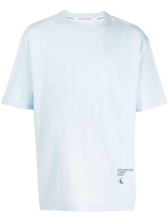Calvin Klein T-shirt Stacked Modern Metals - Blu