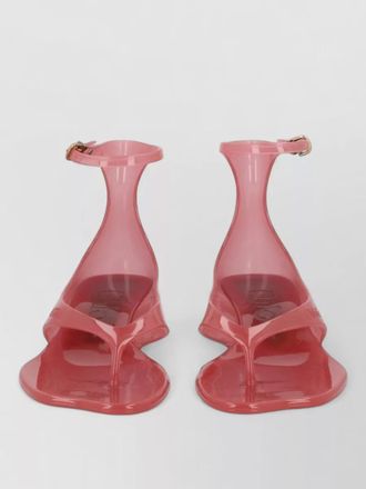 Chlo&eacute; sandals ankle strap transparent open toe