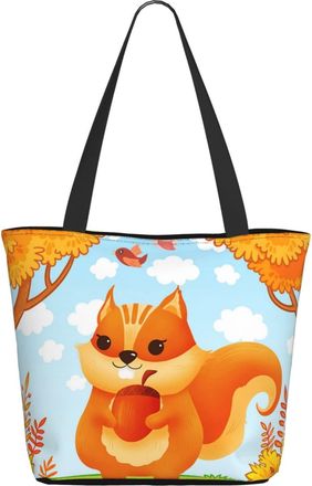 AOOEDM Autumn Animal Squirrels Ladies Shopping Bag 13x11x7in.The Perfect ValentineS Day Gift.It Is The Best ValentineS Day Gift For Mom, Daughter, Wife,Etc