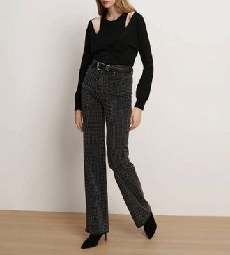 Veronica Beard Lolasee Knit Top In Black