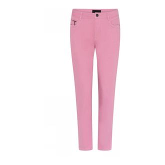 C.Ro Broeken, Dames, Roze, XS, Katoen, Rose Broek met Rits Detail