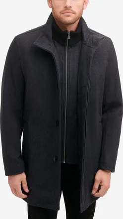 Cole Haan Mens Melton Wool Jacket - Grey Size Small