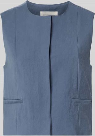 Moss Copenhagen Weste aus Viskose-Mix Modell Frode in Rauchblau, Gr&ouml;&szlig;e L