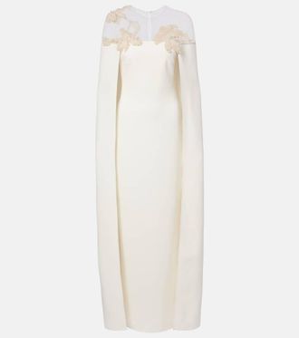 SAFiYAA Bridal Ambere embellished cr&ecirc;pe gown