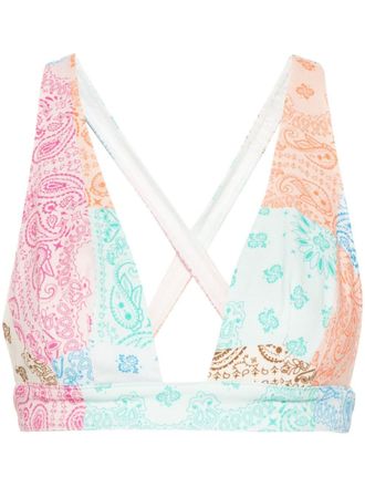 MC2 Saint Barth Eda denim crop top - Orange