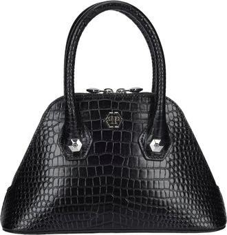 Philipp Plein Majestic Handbag Cocco Small - Dames - Handtassen - Zwart - ONE Size - Leer - Tassen