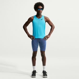 Nike Mens AeroSwift Dri-FIT ADV Running 1/2-Length Tights in Blue | FN3369-416