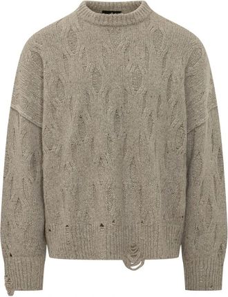 Represent Round-neck Truien - Heren - Ronde hals truien - Beige - M - Truien & Vesten