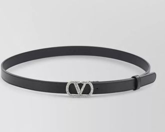 Valentino Garavani v logo signature belt adjustable buckle