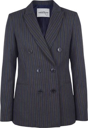 ottod'Ame Blazers - Dames - Blazers - Blauw - S - Leer - Jassen