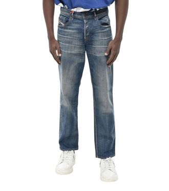 Diesel Blue Regular Mid Rise Jeans