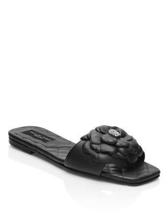 Philipp Plein Platte Sandalen Flower