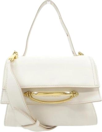 Alexander McQueen Tweedehands leren schoudertassen - Dames - Vintage Handtas - Wit - ONE Size - Leer - Vintage