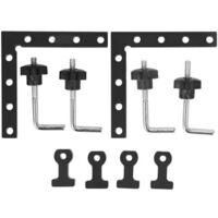 OEM Abrazaderas De Posicionamiento Cuadradas En Forma De L De 90 Grados, De 2 Piezas, Negras, Para Empalme Fijo De Madera, Para Cajas De Muebles Y Gabinet