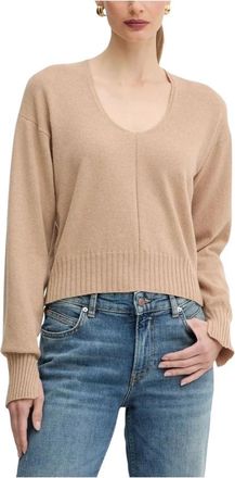 Twinset Twin-set Sweaters - Dames - Cashmere truien - Bruin - S - Tweed - Truien & Vesten