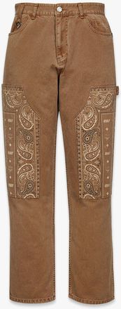 MCM Mcm X Kasina Bandana Monogram Pants In Denim Jacquard