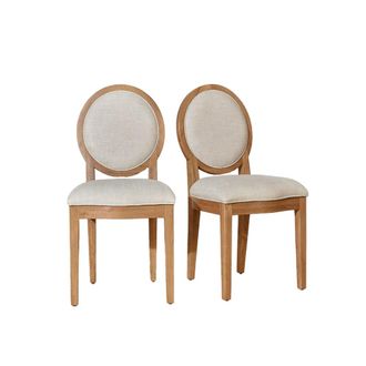 Robin des Bois Sillas de respaldo alto estilo shabby chic lino