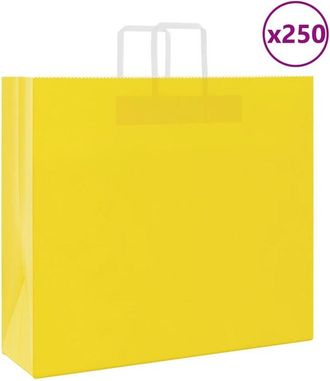 vidaXL Vidaxl - Bolsas De Papel Con Asas 250 Uds Amarillas 54x15x49 Cm