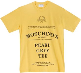 Moschino Pearl Grey T-shirt - Dames - T-shirts - Geel - S - Katoen - Tops