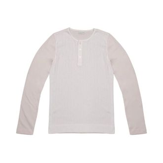 Dries Van Noten Long Sleeve Tops, male, White, Size: XL Hebton Longsleeve T-Shirt