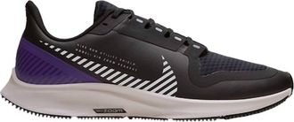 Nike Womens Air Zoom Pegasus 36 Shield Shoes In Black/silver/desert Sand/voltage Purple