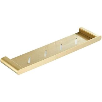 OEM Estante De Ba&ntilde;o De Una Sola Capa En Acero Inoxidable Dorado Cepillado, 50 Cm