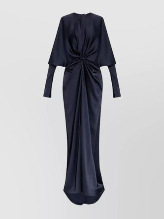 Stella McCartney draped knot long sleeve wrap dress