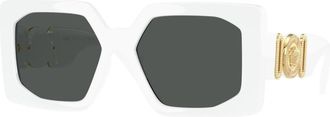 Versace Stijlvolle zonnebril in zwarte tint - Dames - Zonnebrillen - Wit - 55 MM - Accessoires