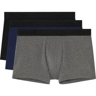 HOM Tonal Pack 2 Boxer Briefs 3-Pack in Black/navy/grey at Nordstrom, Size Xx-Large