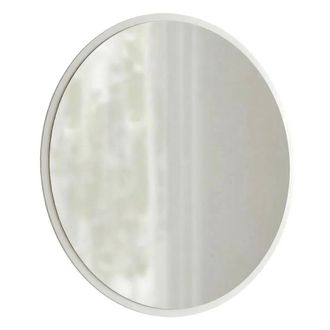 Dmora Espejo Rosciano, Forma Redonda, Tipo De Pared, Color Estructura Transparente, 60x60h Cm Blanco