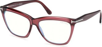Tom Ford Ft 6064B 071 Optical Frame - Dames - Brillen - Rood - 56 MM - Accessoires