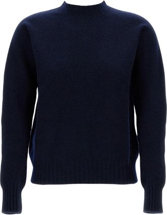 Drumohr Ronde hals gebreid - Dames - Ronde hals truien - Blauw - S - Wol - Truien & Vesten
