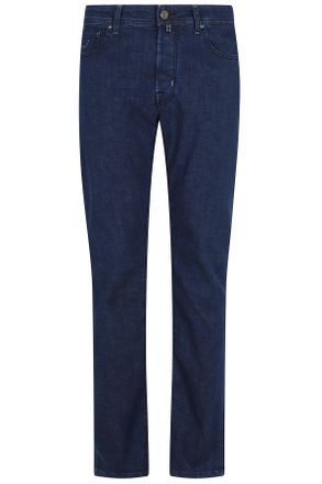 Jacob Cohen Dark Blue Bard Five-Pocket Cotton-Blend Jeans