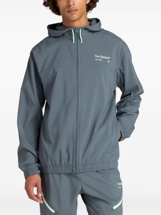 New Balance logo-print jacket - Grijs
