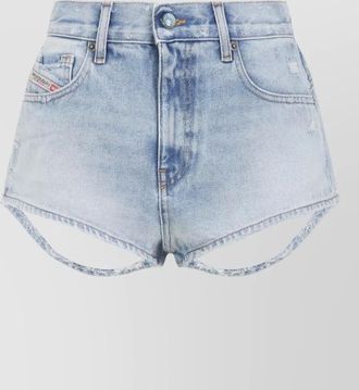 Diesel denim high-rise distressed short shorts